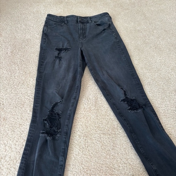 American Eagle Black Distressed Denim Jeans - Picture 7 of 9